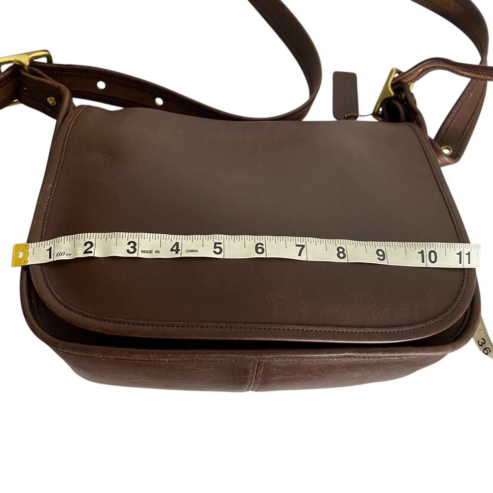 Coach Authentic Vintage Patricia Legacy Flap Leather Crossbody Dark Brown - Picture 9 of 14